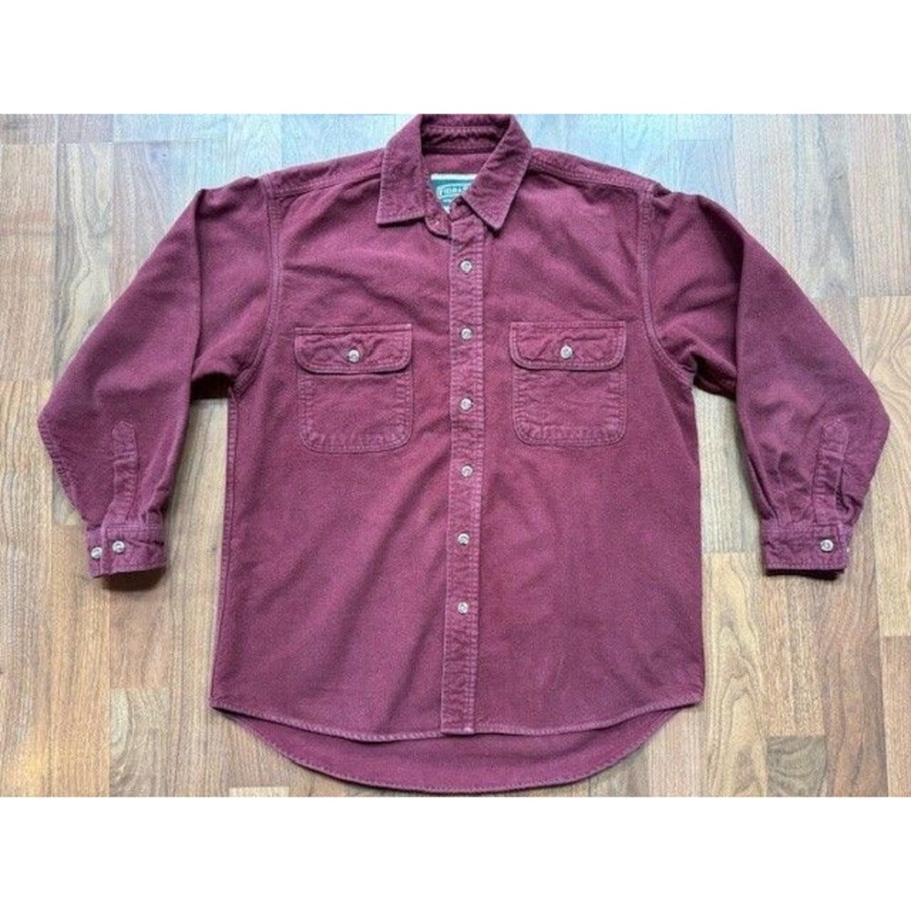 Field & Stream‎ Shirt Long Sleeve Button Up Chamois Cloth Heavy Mens LRG ?